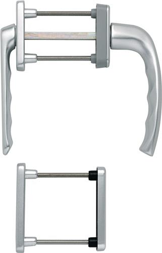 Balkongarnitur NY 099KH/961N/U10/… Alu.F1 63-73mm 4-KT.7mm HOPPE