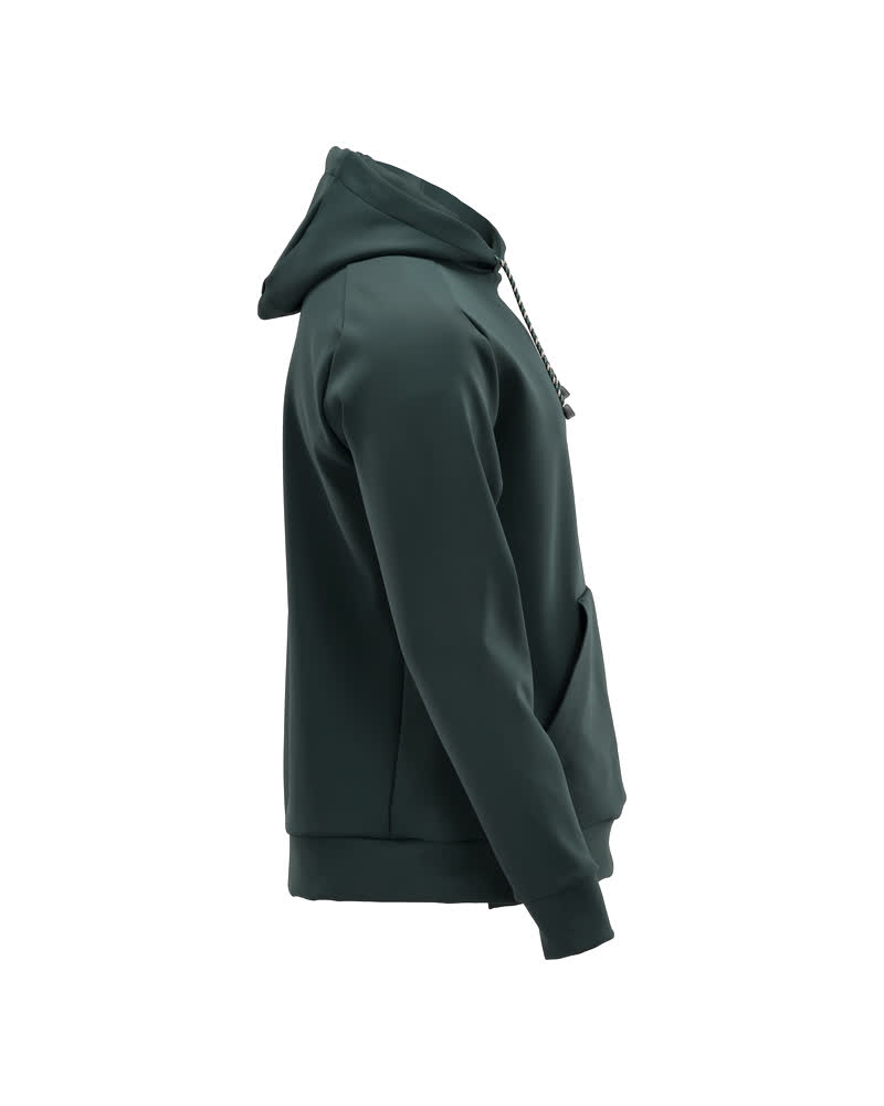Fleece Kapuzenpullover CUSTOMIZED Waldgrün 2XL