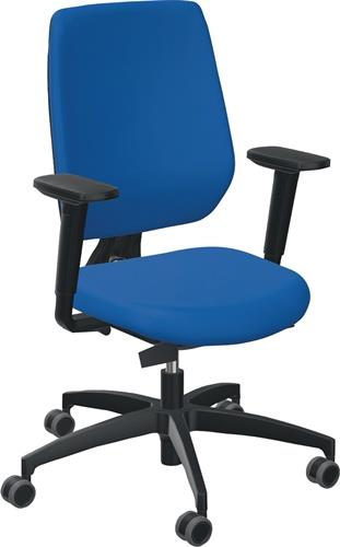 Bürodrehstuhl m.Synchr.-Techn.azurblau/azurblau 390-510mm