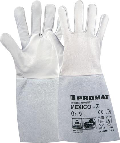 Schweißerhandschuhe Mexico Z Gr.10 grau EN 388/407/12477 10PA