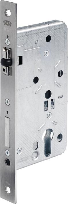 Pendeltürschloss 055 PZ 24/55 mm DIN links / rechts Stulp Edelstahl käntig Rollfalle BKS