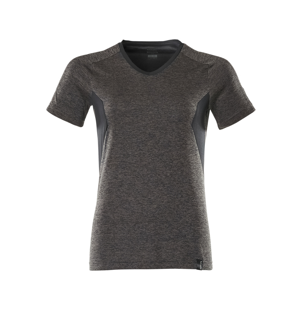 Damen-Passform T-Shirt ACCELERATE Dunkelanthrazit  meliert/Schwarz 2XLONE