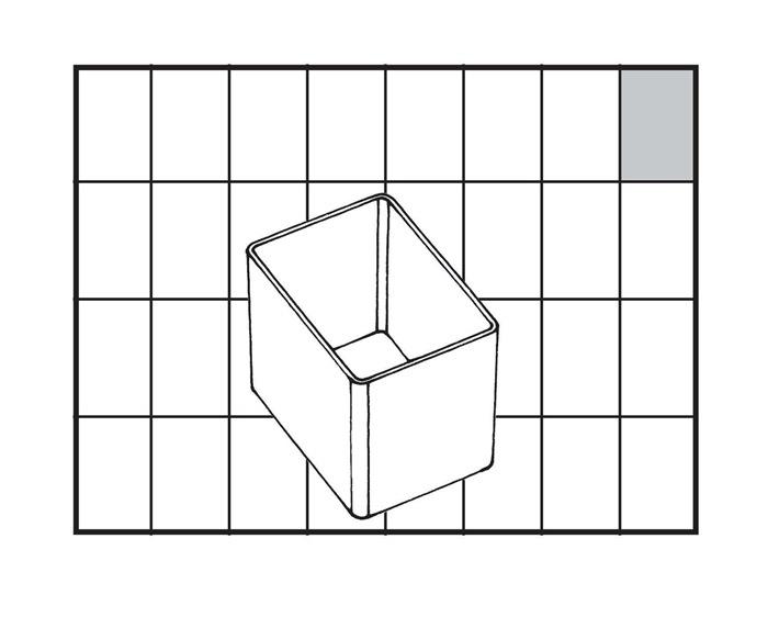 Einsatz 55 A9-1 B.39xT.55xH.47mm transpar. a.PP f.Nr.871325-871332,871545-871552 u.a. RAACO