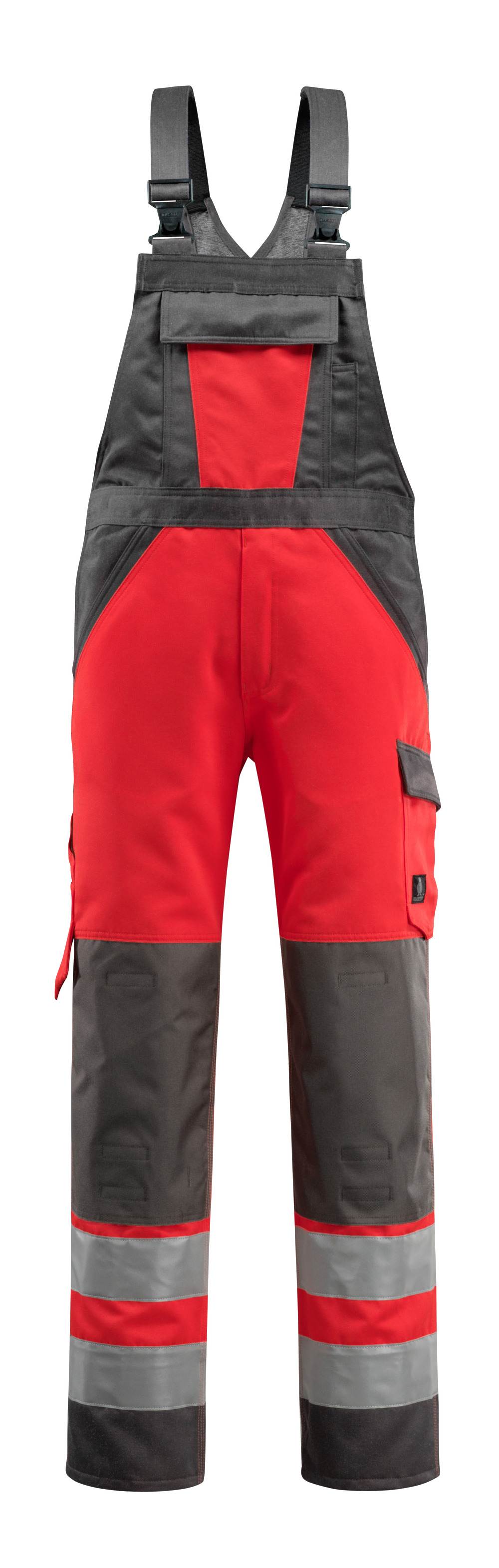 Latzhose mit Knietaschen SAFE LIGHT Hi-vis Rot/Dunkelanthrazit 82C62