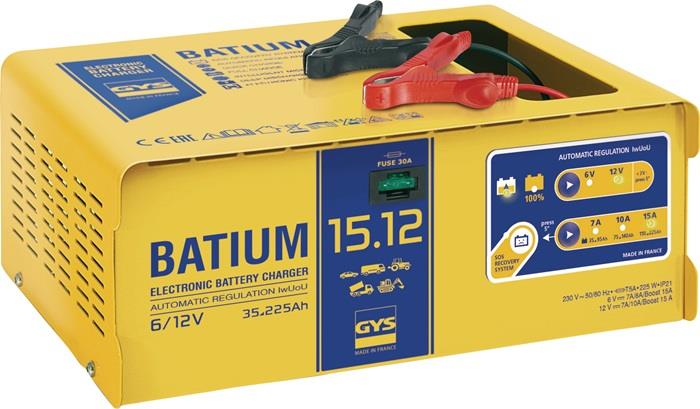 Batterieladegerät BATIUM 15-12 6 / 12 V effektiv: 11 / arithmetisch: 7-10-15 A GYS
