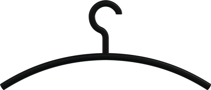 Kleiderbügel Breite 450 mm Höhe 190 mm 90 tiefschwarz matt 570.1B 90