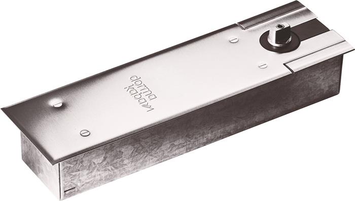 Bodentürschließer BTS 75 V Größe EN 1-4 mit Öffnungsdämpfung, mit Feststellvorri mit Steckachse, mit Zementkasten DORMAKABA