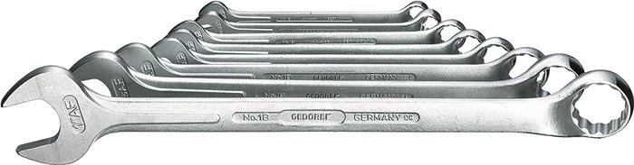 Ringmaulschlüsselsatz 1 B (AF) 8-teilig Schlüsselweite 3/8-1 mm Form B CV-Stahl GEDORE