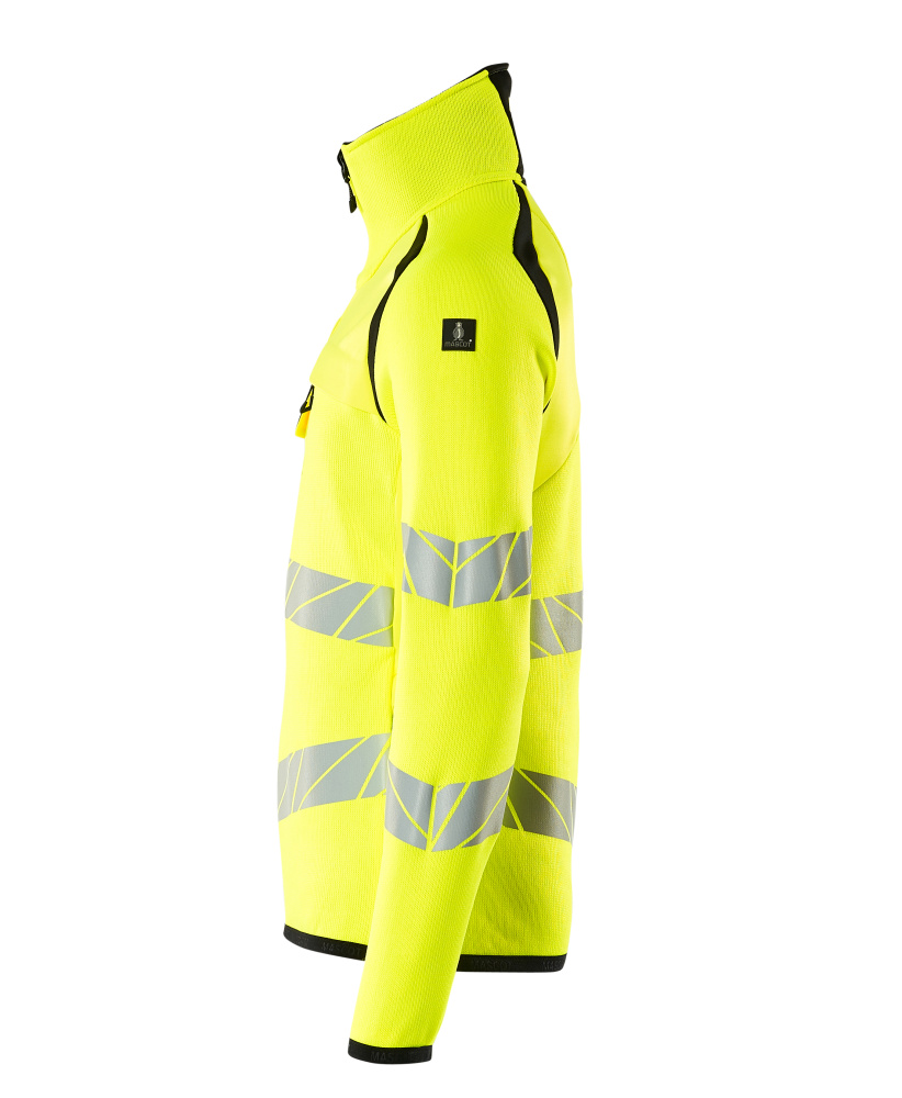 Strickpullover mit kurzem Reißverschluss ACCELERATE SAFE Hi-vis Gelb/Schwarz 5XL