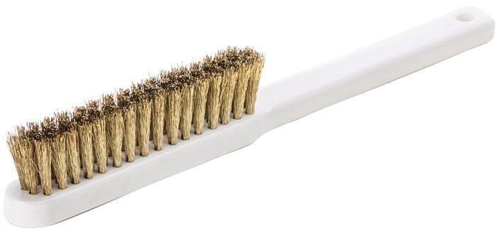 Feinbürste Länge 225 mm 4 reihig Messingdraht gewellt 0,15 mm bedingt geeignet sehr gut geeignet sehr gut geeignet