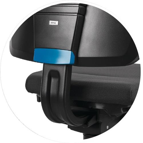 Arbeitsdrehstuhl Nexxit Bodengleiter Grifffarbe blau Integralschaum schwarz