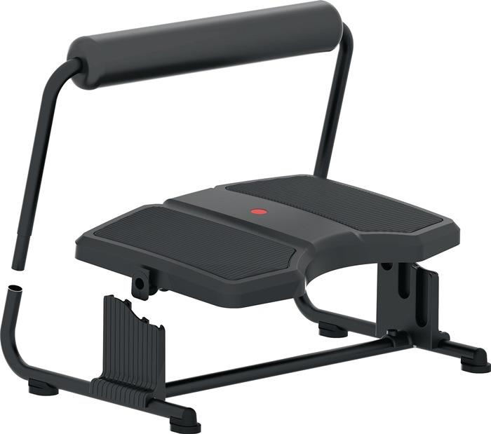 Fußstütze schwarz B385/500xT370xH155 mm Höhenverstellung 3-fach 95/125/155 mm