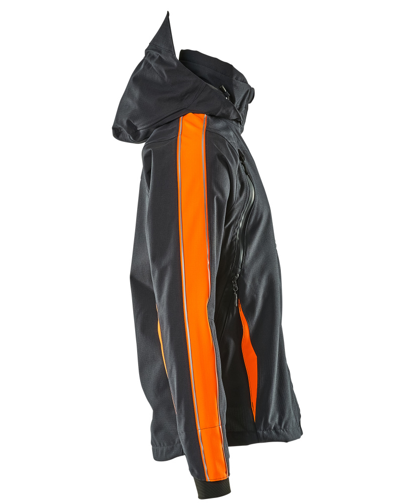 Hard Shell Jacke HARDWEAR Schwarzblau/Hi-vis Orange S