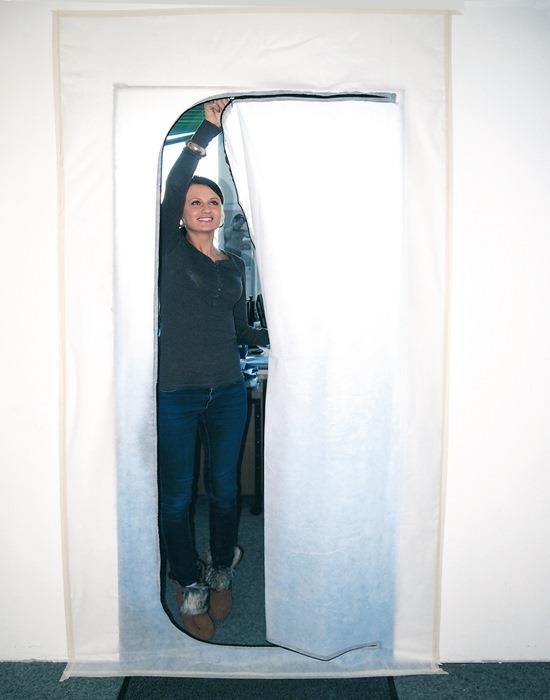 Staubschutztür 1 Tuch / 1 Rolle Klebeband Tuch 2,2 x 1,1 m/Band 7 m x 25 mm FRIESS