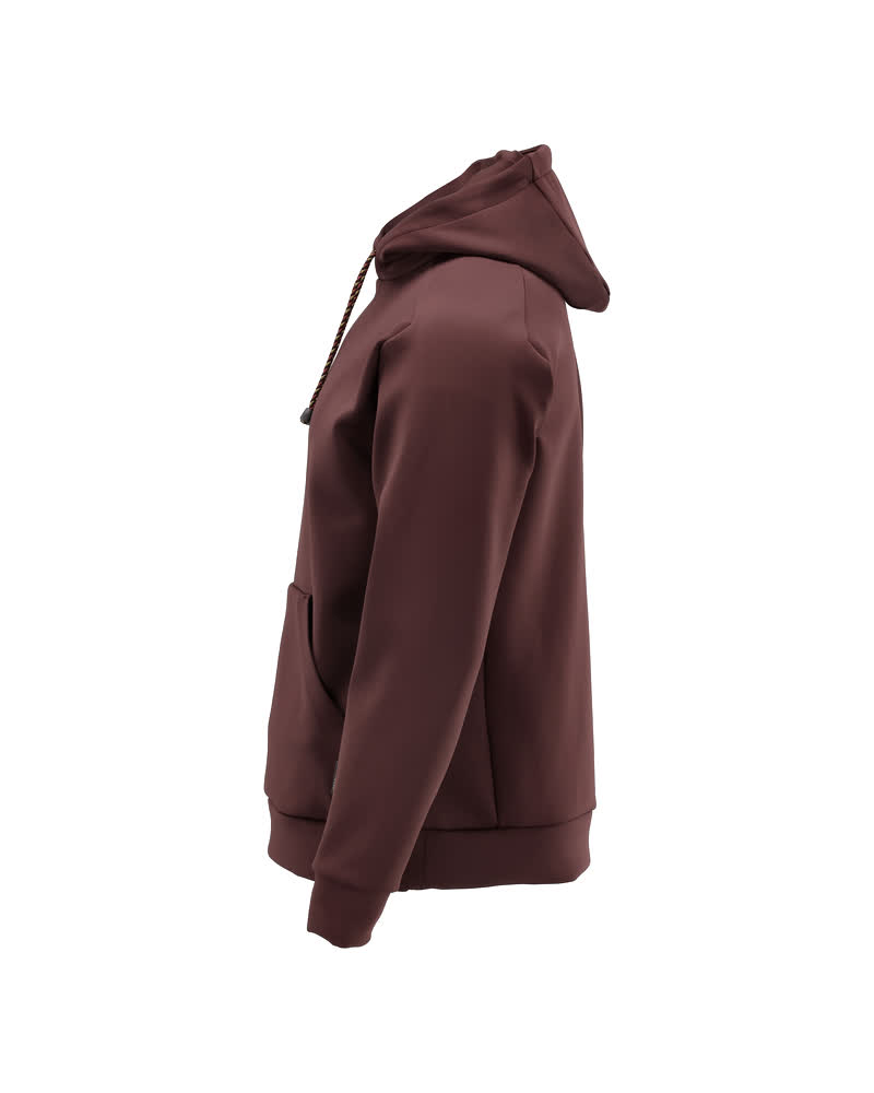 Fleece Kapuzenpullover CUSTOMIZED Bordeaux 2XL