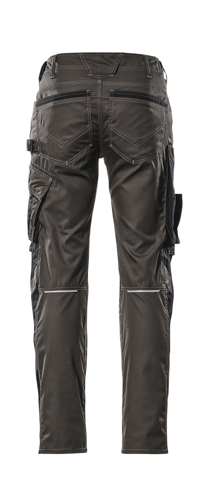 Hose mit Knietaschen UNIQUE Dunkelanthrazit/Schwarz 82C44