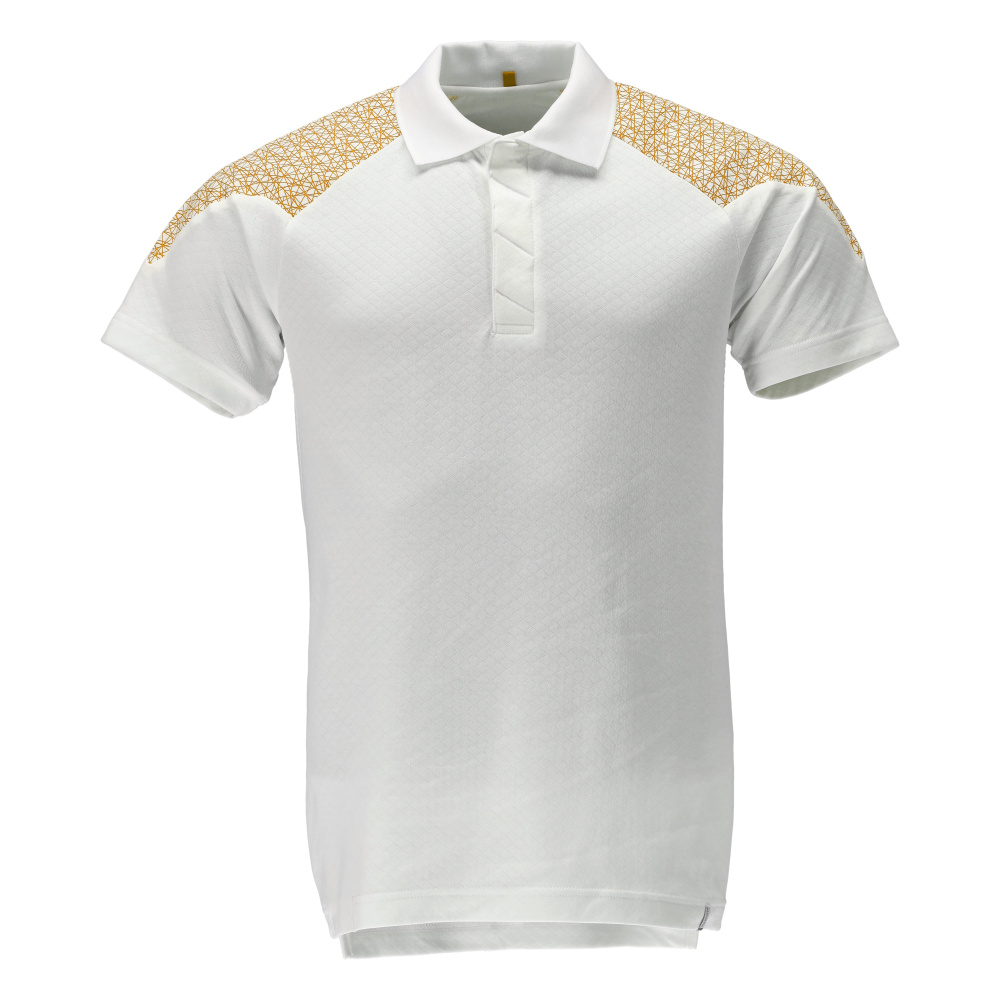 Polo-Shirt FOOD & CARE Weiß/Currygelb 6XL