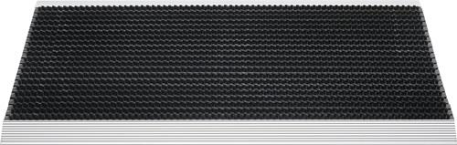 Fußmatte Alu-Anlaufkante schwarz/silber PP/Alu L500xB800xS22mm