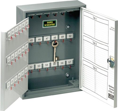 Schlüsselschrank 6700 H330xB245xT85mm2-türig vorg.f.HZ Anz.Hak.74