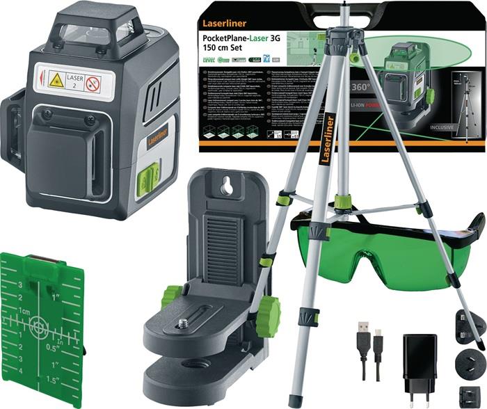 Kreuzlinienlaser PocketPlane-Laser 3G ± 3,5 ° 515 mm ± 0,3 mm/m LASERLINER