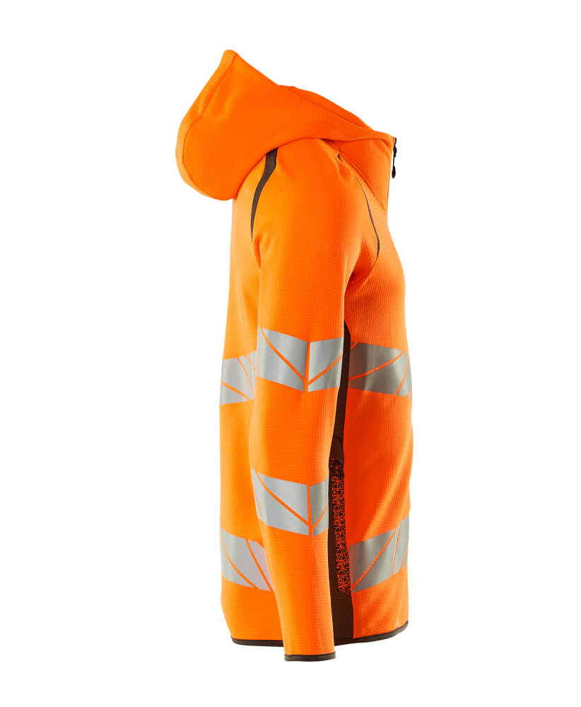 Kapuzenpullover mit Reißverschluss ACCELERATE SAFE Hi-vis Orange/Dunkelanthrazit XS