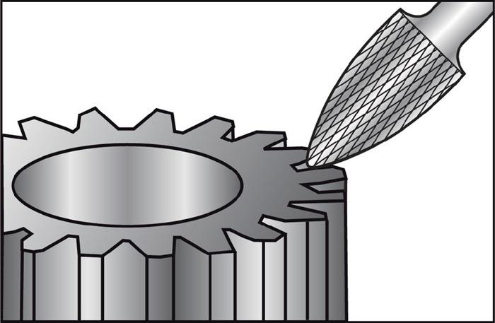 Frässtift SPG Verzahnung KVZ 4 10 mm 20 mm 60 mm 6 mm
