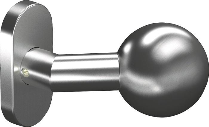 Profiltürknopf fest Aluminium F1 / Satino OGRO 3548V/6620 AL