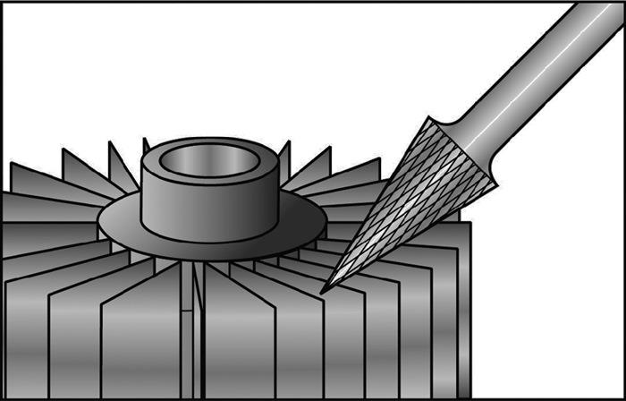 Frässtift SKM Verzahnung KVZ 4 10 mm 20 mm 60 mm 6 mm