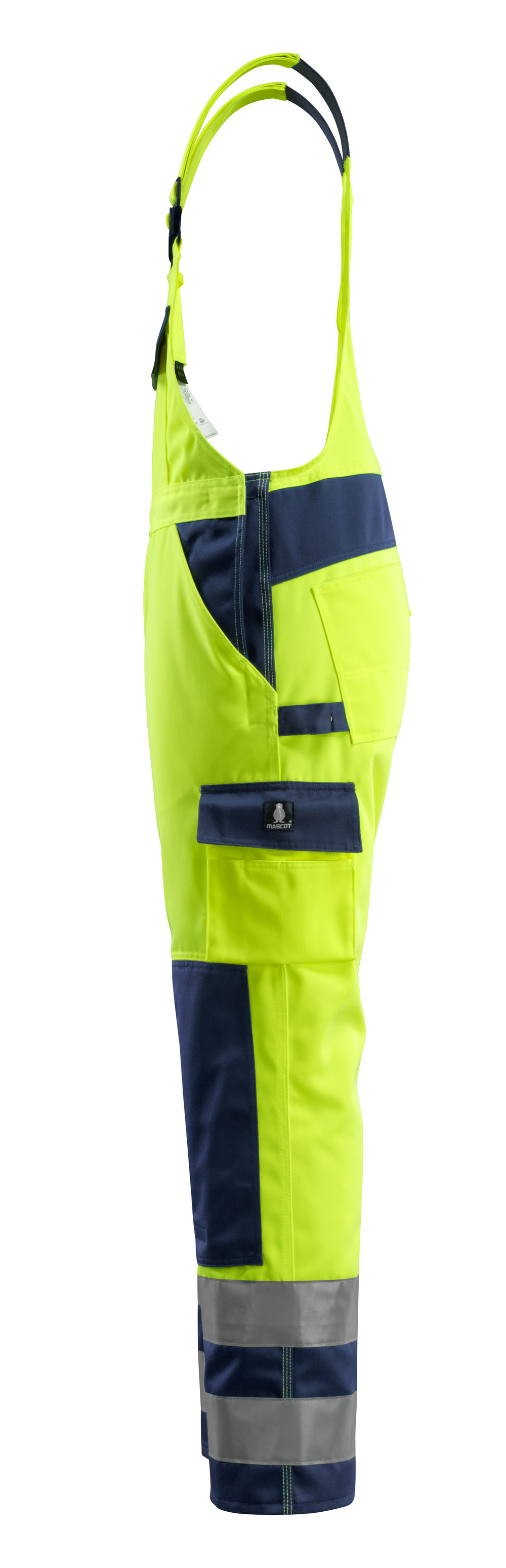 Latzhose mit Knietaschen SAFE COMPETE Hi-vis Gelb/Marine 82C46