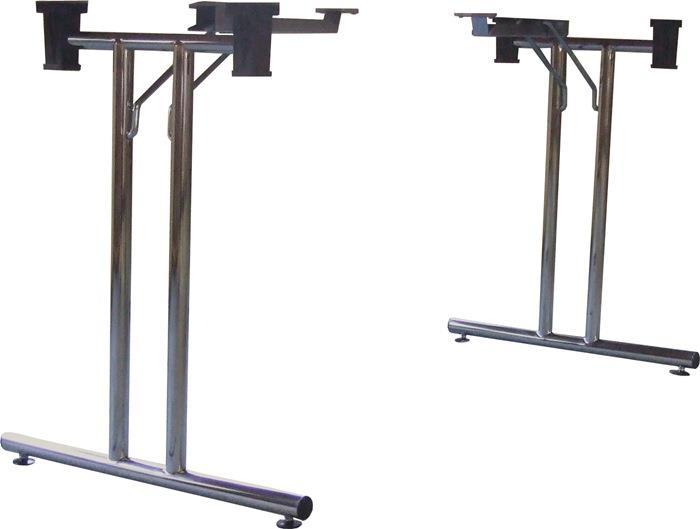 Klapptisch-Gestell Chrom poliert Höhe 710 - 715 mm Befestigungsschrauben BMB