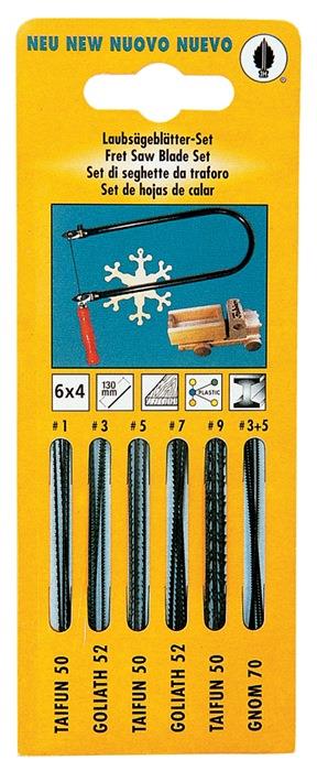 Laubsägeblättersortiment 24-teilig passend für Handsägebögen für Holz / Metall HAUNSTETTER