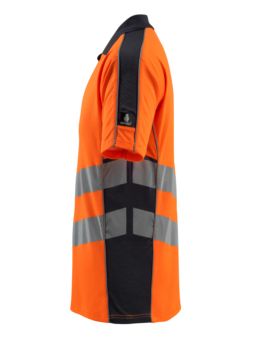 Polo-Shirt SAFE SUPREME Hi-vis Orange/Schwarzblau 2XL