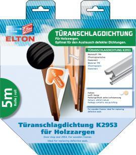 Türanschlagdg.K2953 L.5m z.Einfräsen TPE blk weiß ELLEN
