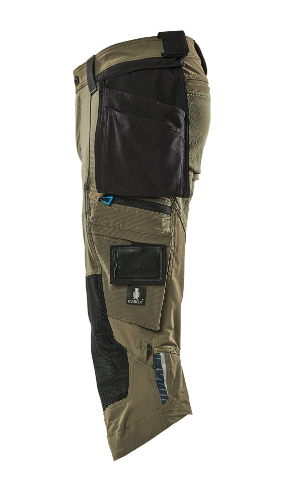Dreiviertel-Hose mit Hängetaschen ADVANCED Moosgrün C42