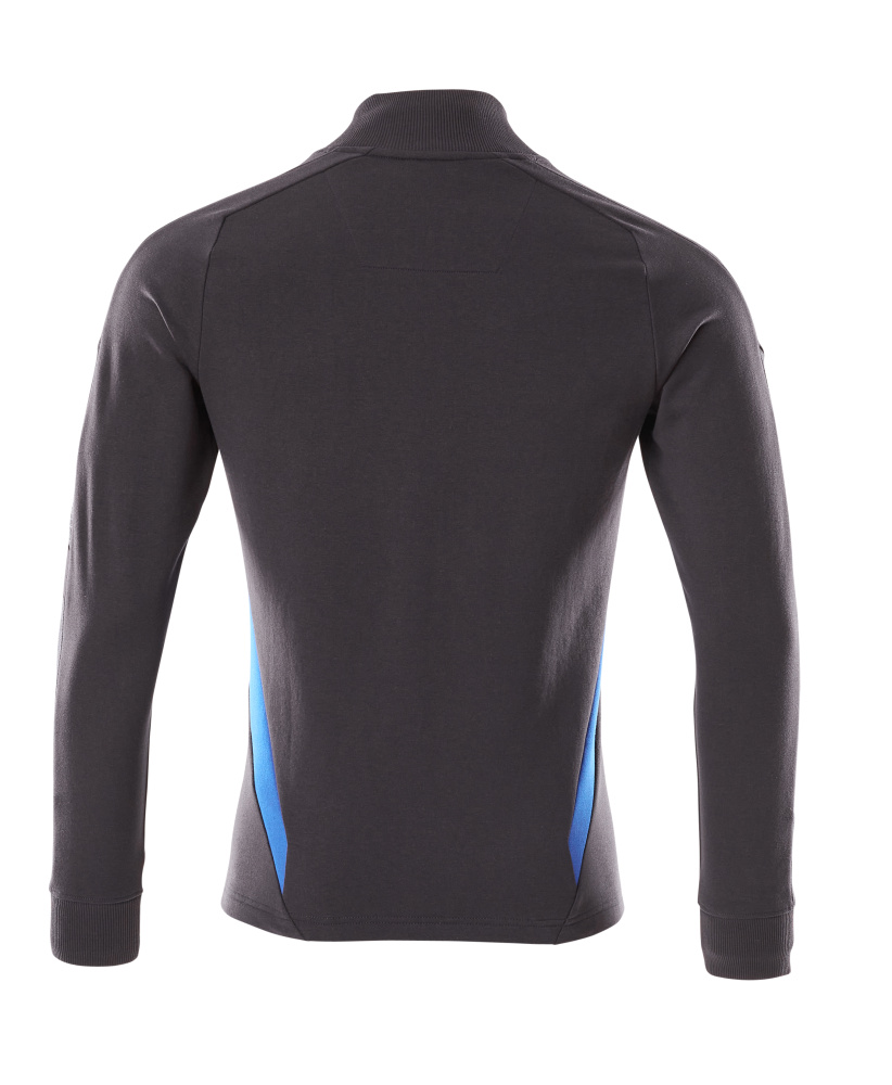 Sweatshirt mit Reißverschluss ACCELERATE Schwarzblau/Azurblau 3XLONE