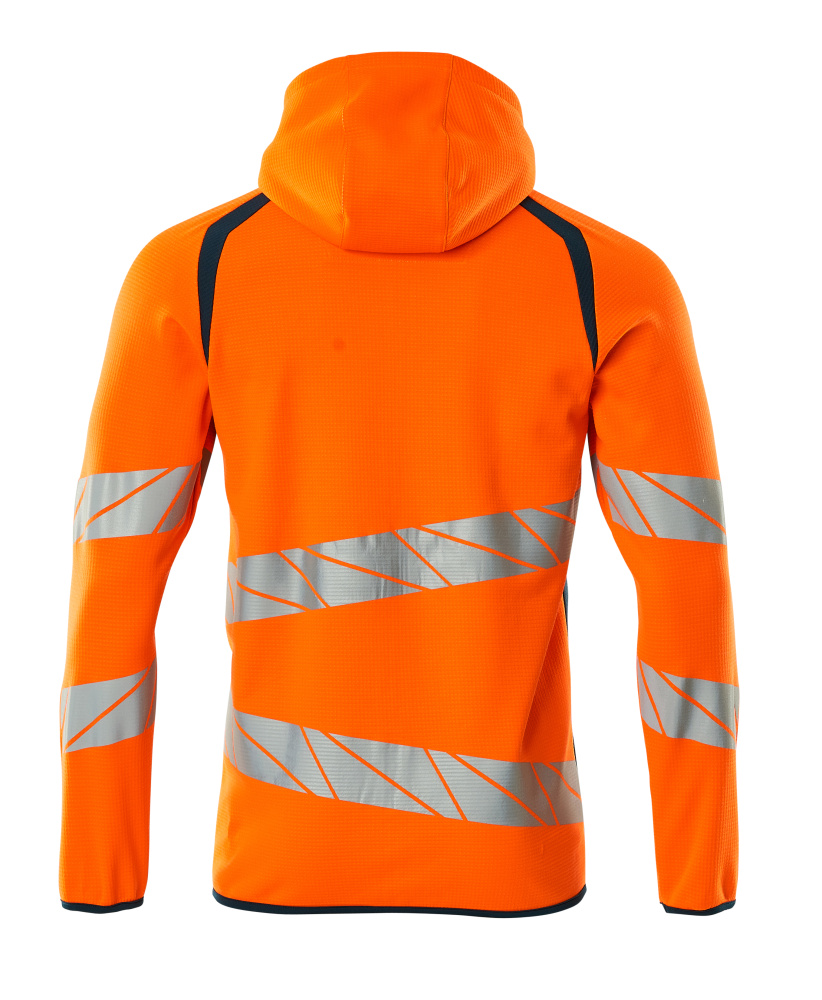 Kapuzenpullover mit Reißverschluss ACCELERATE SAFE Hi-vis Orange/Dunkelpetroleum XS