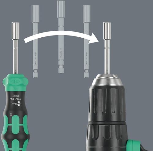 Magazinbithalter Kraftform Kompakt 28 RA 6-tlg.WERA