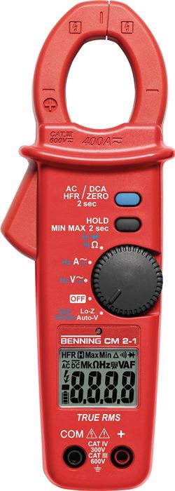 Stromzangenmultimeter CM 2-1 0,01 - 400 A CAT IV 600 V, CAT III 100 V BENNING