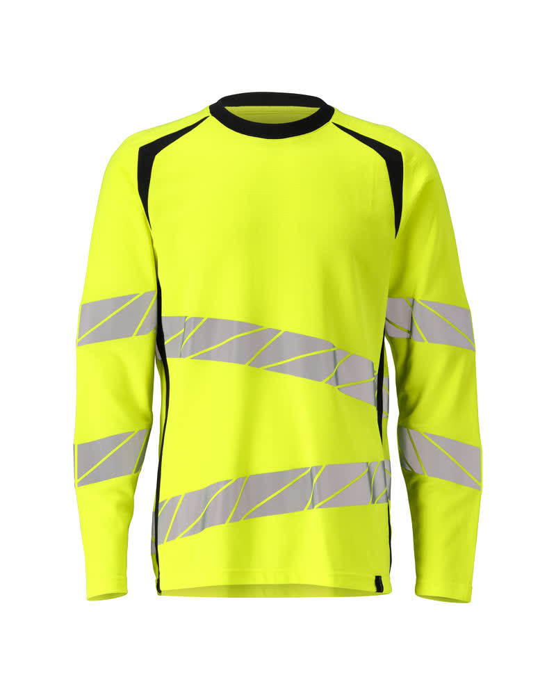 Langarmshirt ACCELERATE SAFE Hi-vis Gelb/Schwarzblau L  ONE