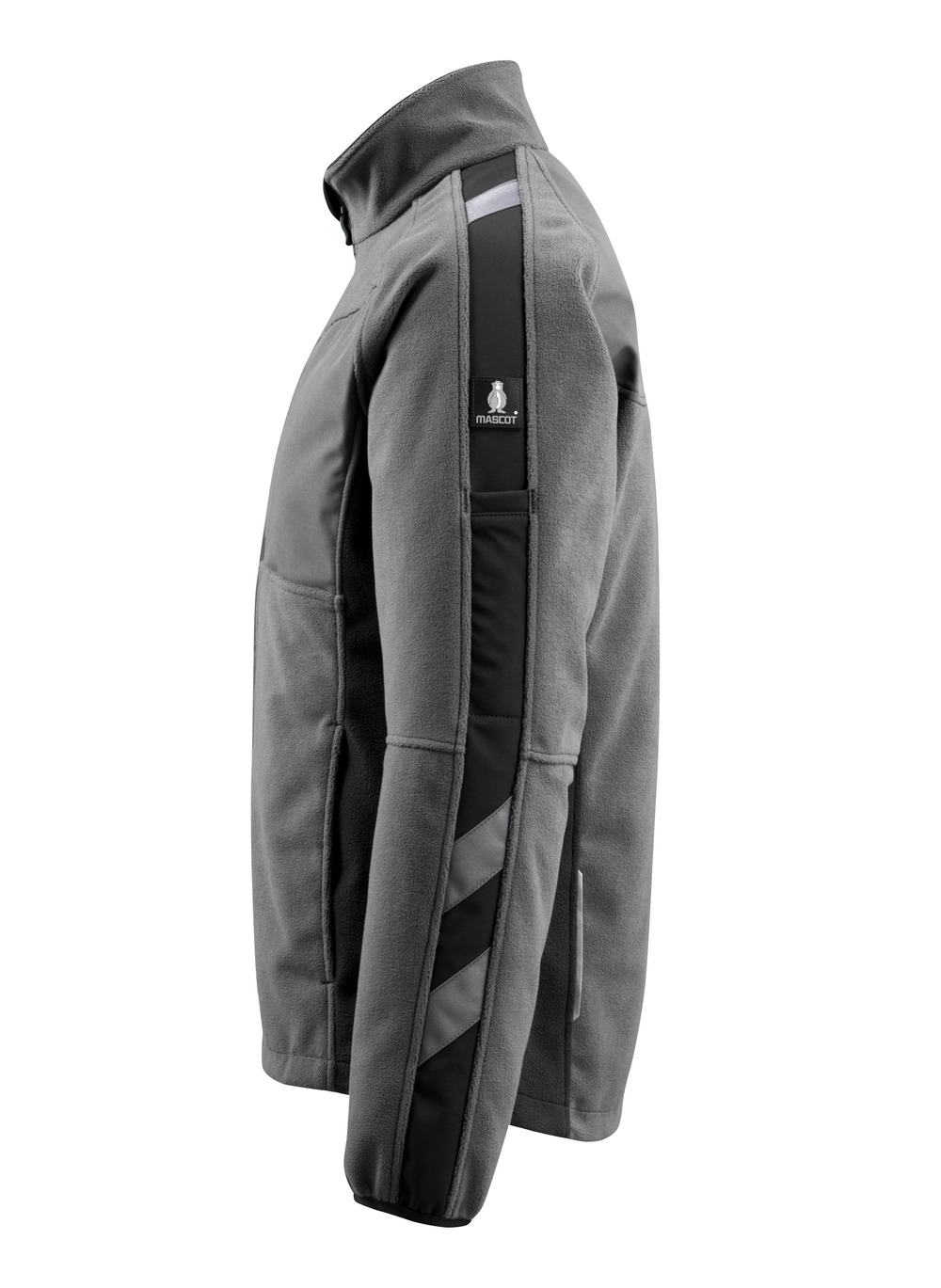 Fleecejacke UNIQUE Dunkelanthrazit/Schwarz L