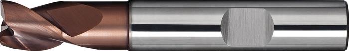 Bohrnutenfräser DIN 6527 K Typ N VHM TiAlN DIN 6535 HB Schneidenanzahl 3 kurz 12 mm 12 mm 73 mm 26 mm