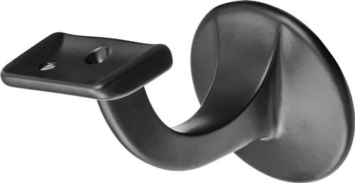 Handlaufträger 3508 Alu.ku.-besch.schwarz D.Wandplatte 56mm ger.Auflage HERMETA