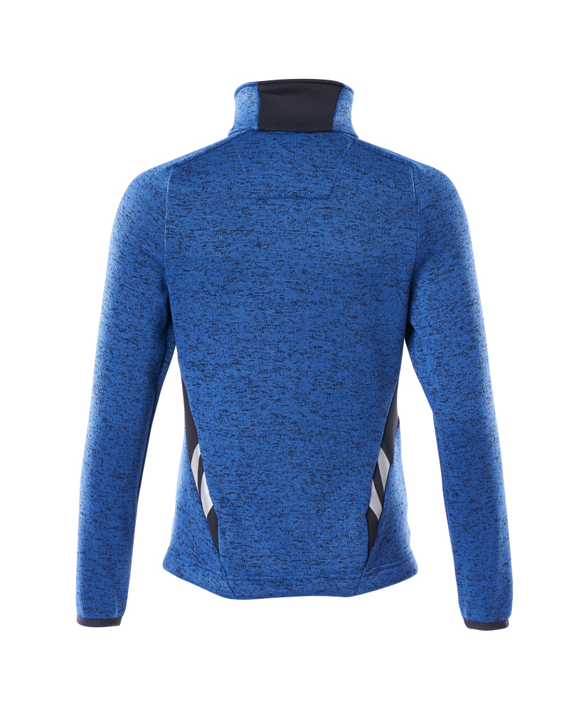 Damen-Passform Strickpullover mit Reißverschluss ACCELERATE Azurblau/Schwarzblau S