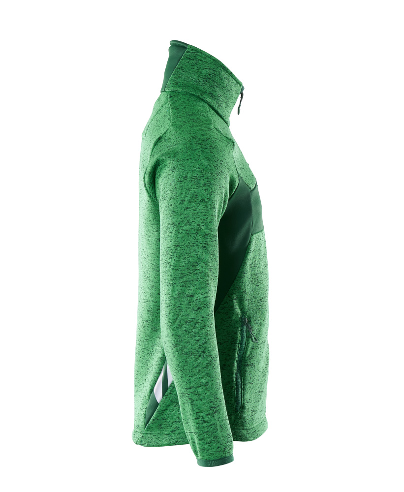 Strickpullover mit Reißverschluss ACCELERATE Grasgrün/Grün XL