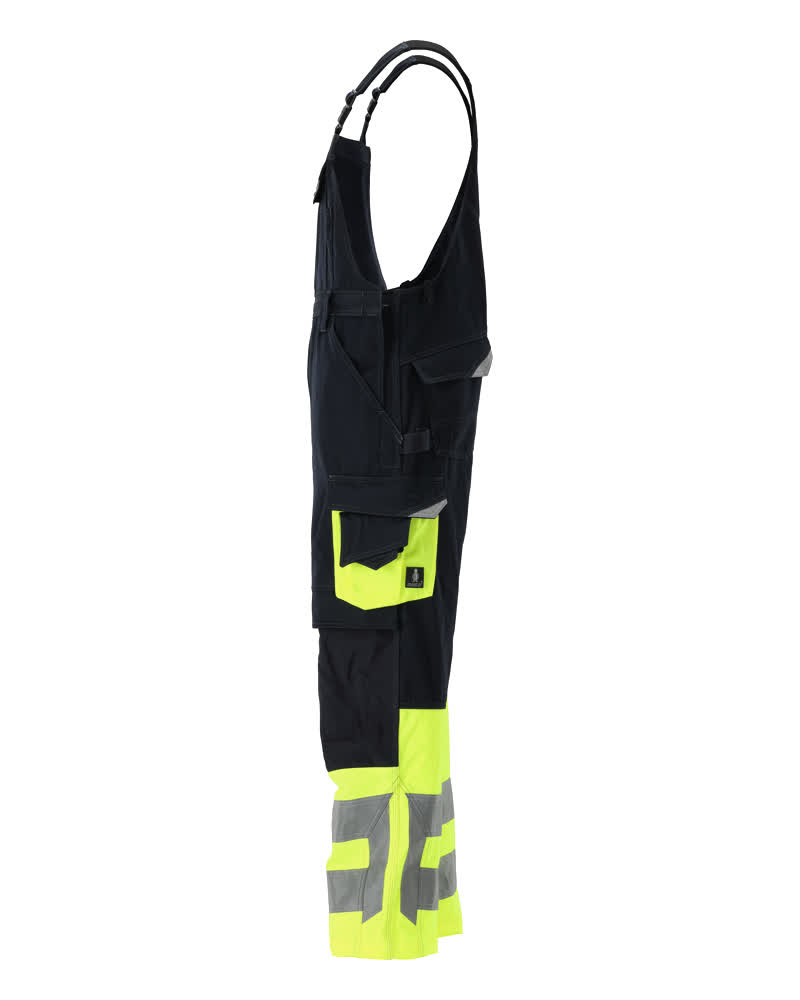 Latzhose mit Knietaschen SAFE SUPREME Schwarzblau/Hi-vis Gelb 76C46