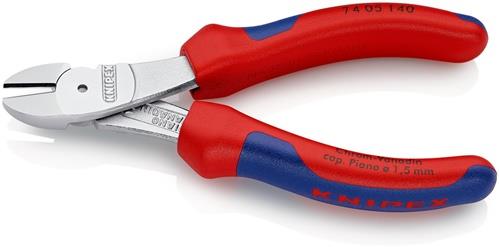 Kraftseitenschneider L.140mm Form 0 Mehrkomp.-Hülle KNIPEX