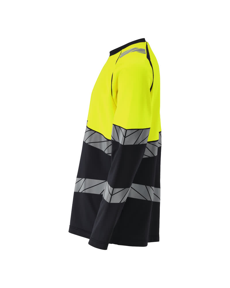 Langarmshirt ACCELERATE SAFE Schwarz/Hi-vis Gelb 2XL