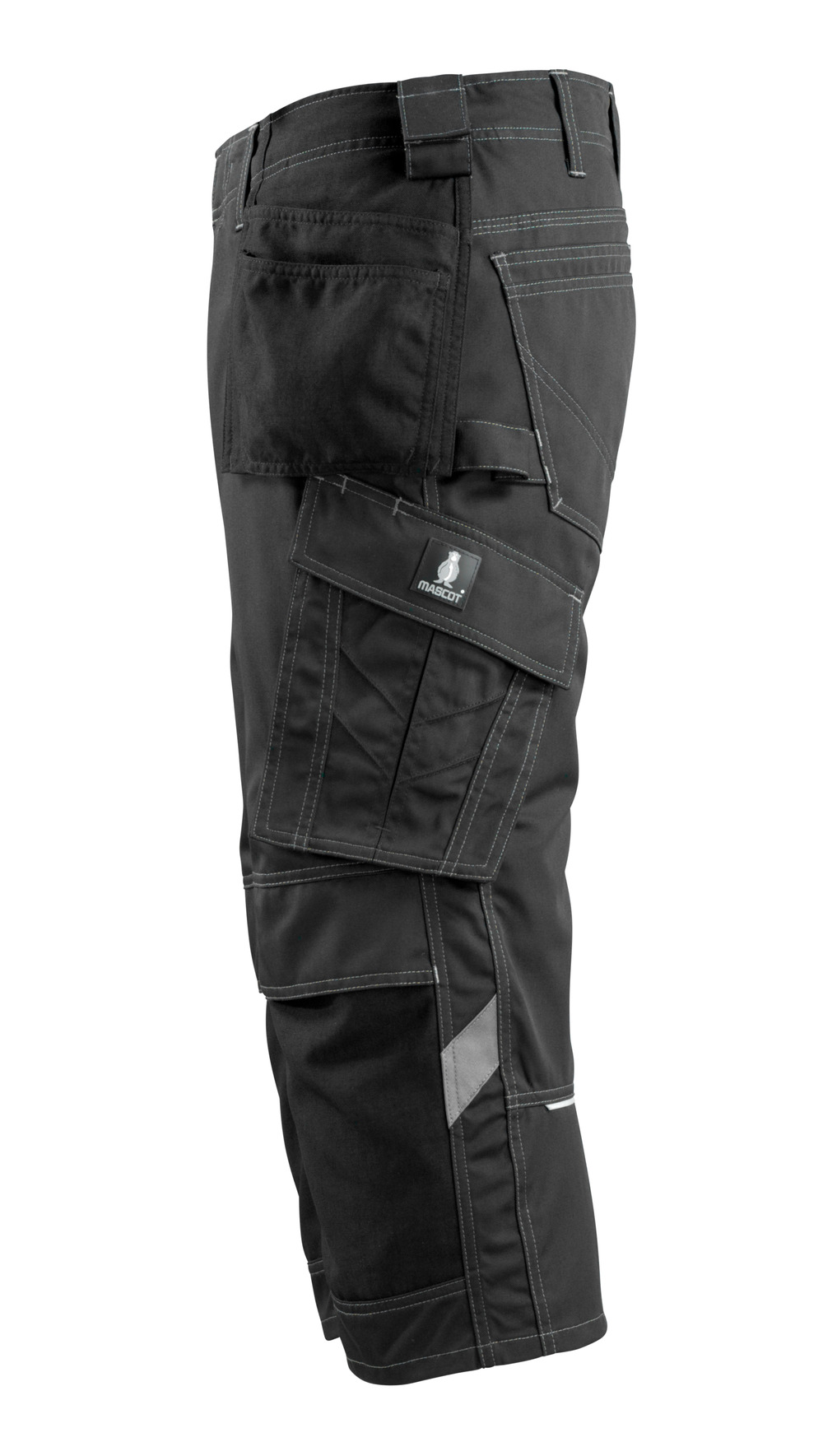 Dreiviertel-Hose mit Hängetaschen UNIQUE Schwarz C47