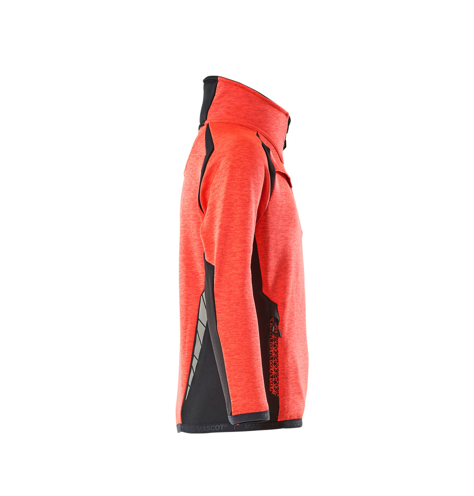 Fleecejacke für Kinder ACCELERATE SAFE Hi-vis Rot/Schwarzblau 152