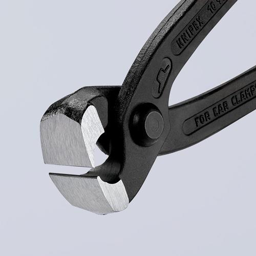 Ohrklemmenzange Gesamt-L.220mm Kopf schwarz atram.Kunststoff-Überzug KNIPEX